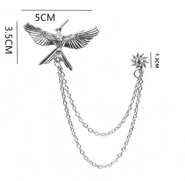 Suit Brooch Eagle Brooch Tassel Dress Accessories Collar Pin Both Men and Women