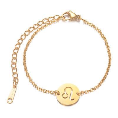 Manufacturer Custom Water Resistant Fashion Jewelry High Quality Bracelet 18K Gold Plated Women Fashion Bracelet Zodiac jewellery