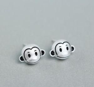 Fashion Sterling Silver Monkey Stud Earring