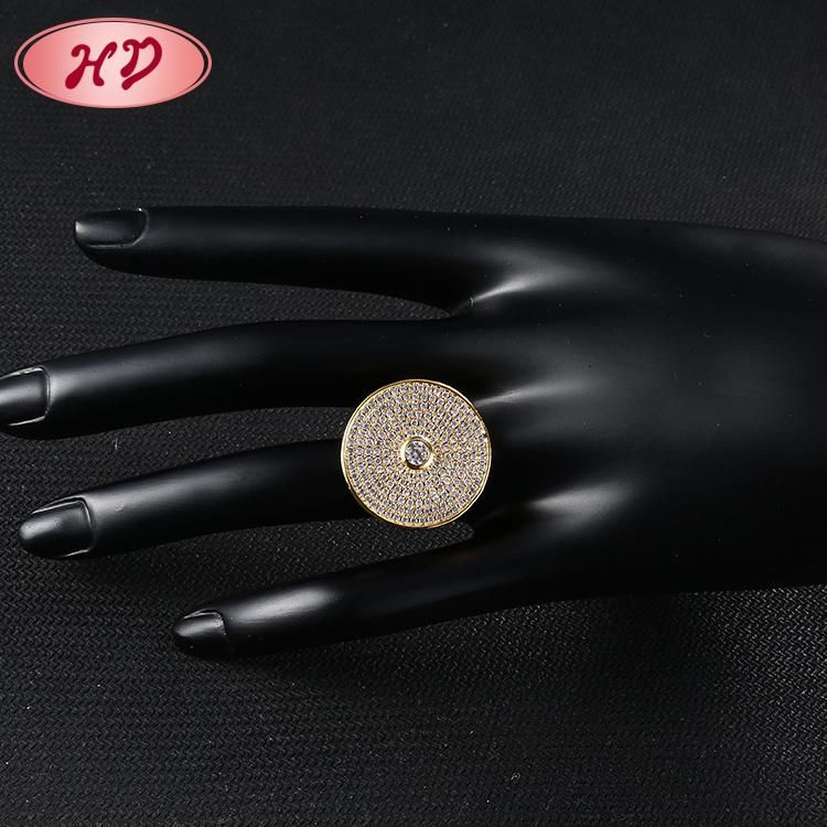 18K Gold Plated Stainless Steel Silver Fashion Women Engagement Finger Wedding Rings Jewelry Design