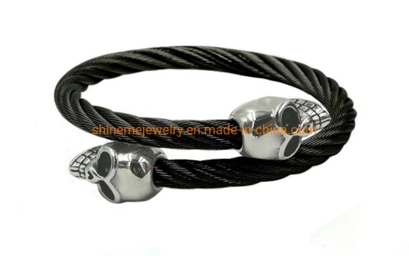 Fashion Jewelry Titanium Steel Stainless Steel Bracelet Personalized Stainless Steel Casting Skull Bracelet Ssbg2724