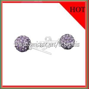 Fashion Tanzanite Crystal Bead Earrings