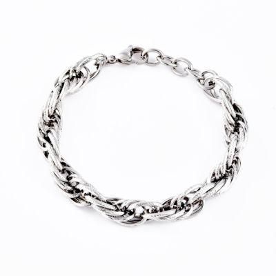 Hip-Hop 316 Stainless Steel Sliver Gold Plated Fashion Jewellery Titanium Steel Link Chain Men&prime;s Bracelet