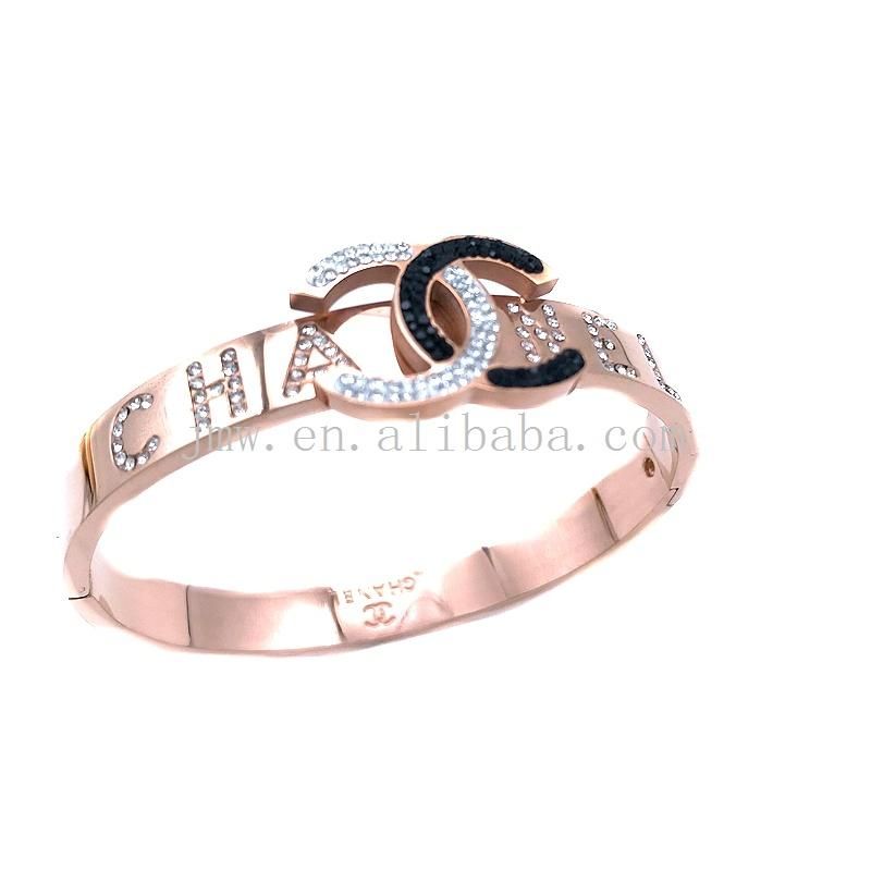 Gold CZ Blend Paved Iced Women′s Bracelet Rose Gold Silver Women′s Luxury Bracelet