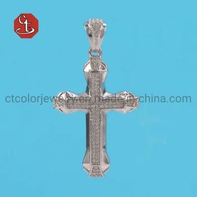 Hot Sales Hip Hop Cubic Zircon Silver Pendant for Men Trendy Necklaces Pendents Jewelry