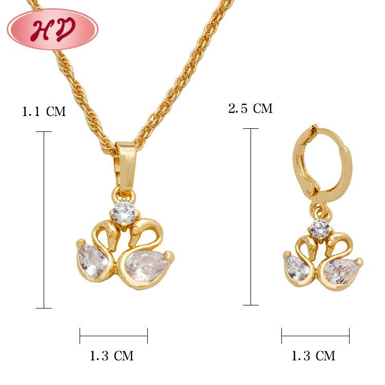 High Quality Women 18K Gold Jewellery Model Jewelry Set