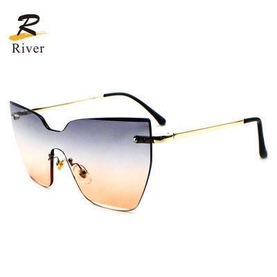 New Design Stock Frameless Sunglasses for Women