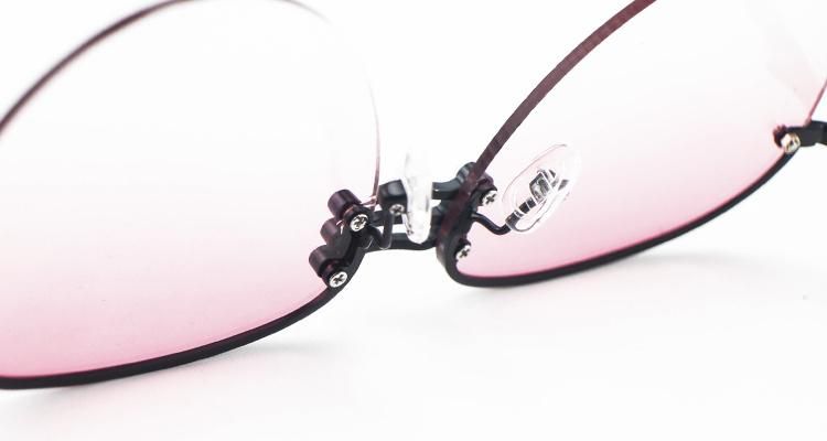 Half Frame Diamond-Encrusted Ready Sunglasses for Women
