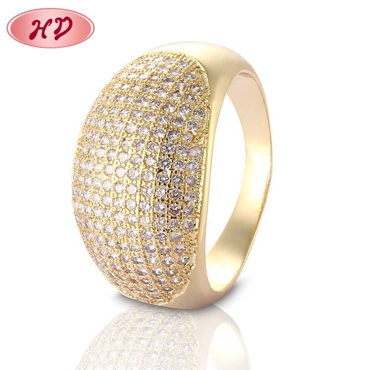 Women Stainless Steel 18K Gold Plated Silver Engagement Finger Wedding Rings Fashion Jewelry Design
