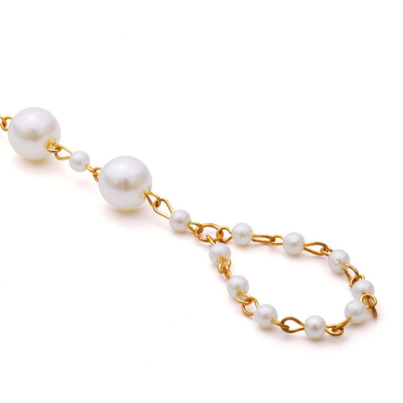 Fashion Go-to Bohemian Style Beach Foot Accessories Hand Woven Pearl Chain