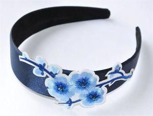 Women Embroidery Flower Crystal Headband Hair Accessories