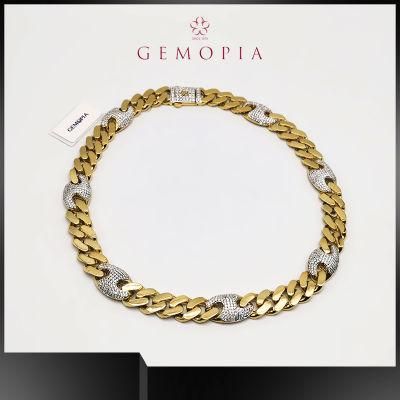 Street Fashion Jewelry 14K 18K Gold Plated Bracelet Layering Necklace for Hip Hop Men Lady Jewel