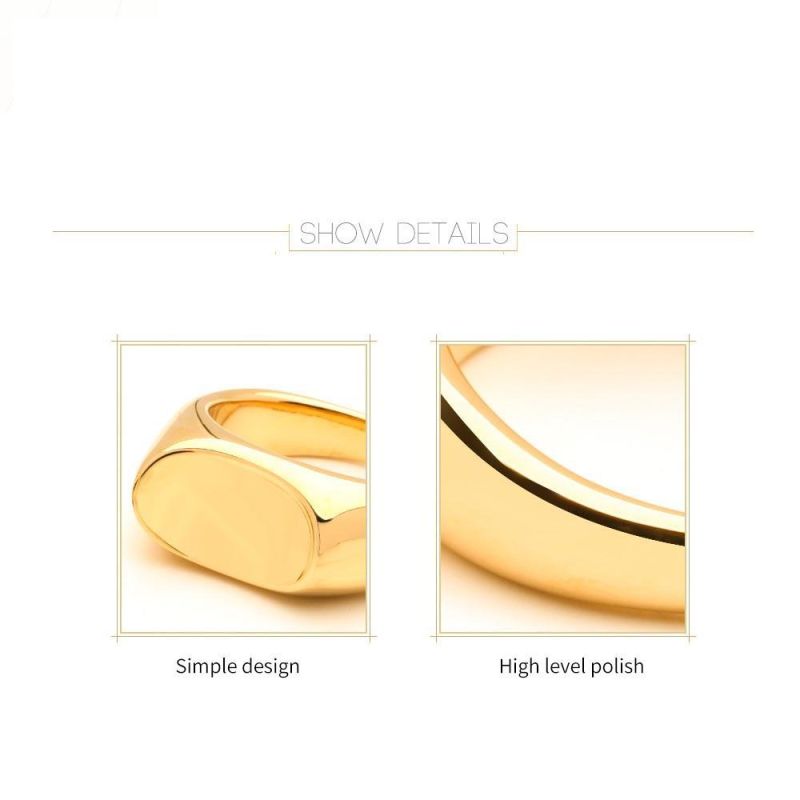 Simple Design 18K Gold Jewelry Brass Dummy Wedding Rings
