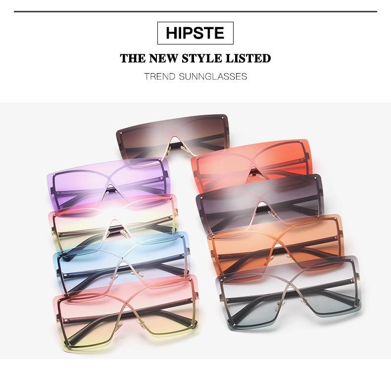 One Piece Sunglasses Big Frame One-Piece Female Personality Ocean Sunglasses