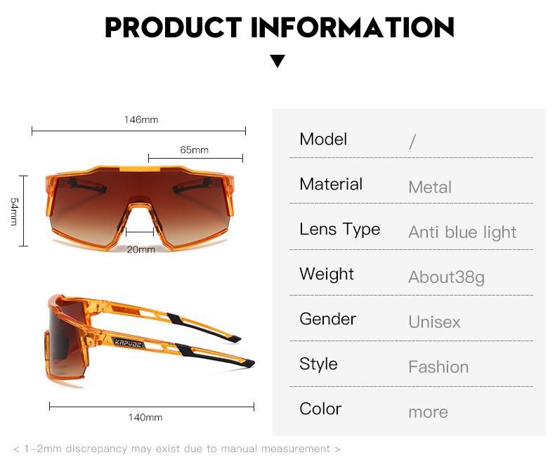 2021 Hot Selling Big Frame Sunglasses Cycling Outdoor Eyewear Windproof UV400 Sports Sun Glasses