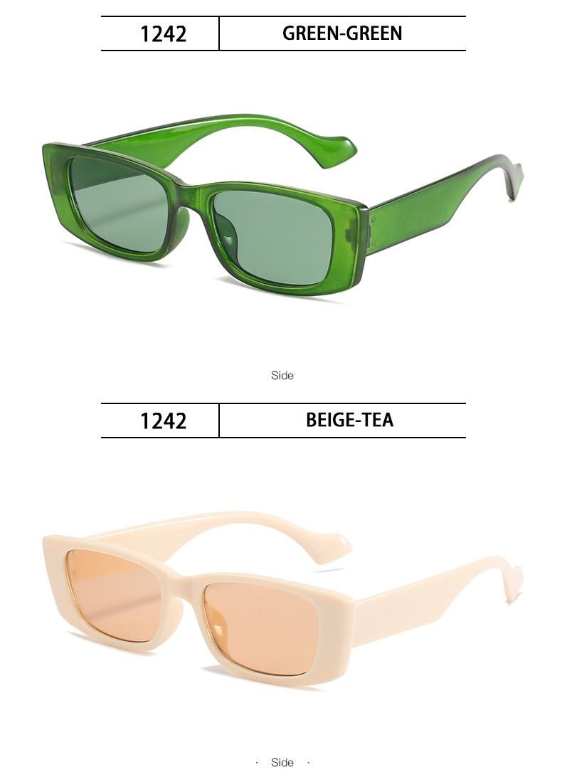 Sunglasses European and American Trend Small Frame Women Square Bright Black Net Red Same Sunglasses