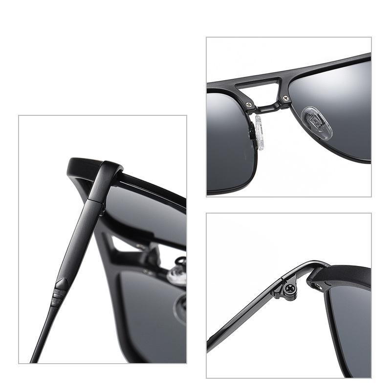 New Unisex Fashion Polarized Sunglasses Frame Glasses Driving Metal Men Tr90 3340