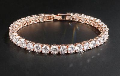 Fashion Tennise Chain CZ Bangle Bracelet, Bridal Wedding CZ Bracelet for Wemen