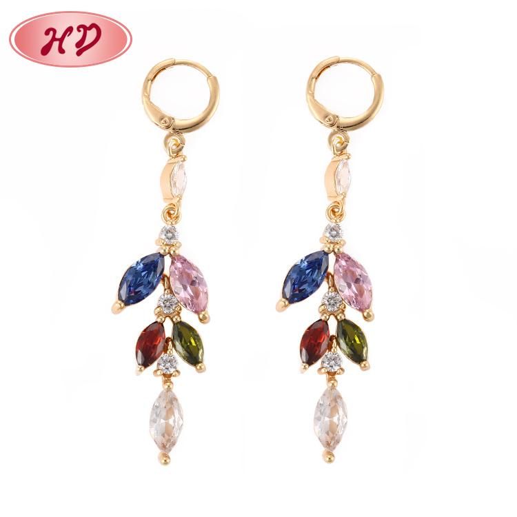 2020 Latest Design Chinese Fashion Jewellery Drop Long Earring with Zircon