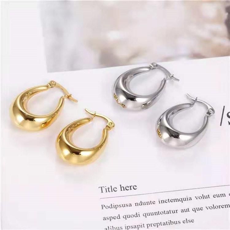 Fashion Jewelry Stainless Steel Earring Simple Style