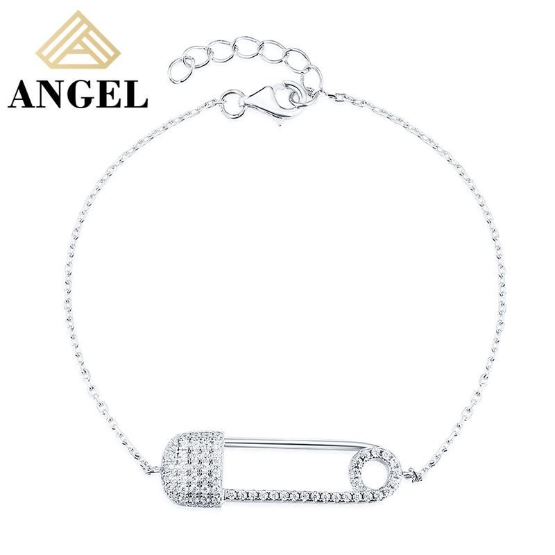 Fashion Accessories Hip Hop Loopback Needle Shape Fashion Jewelry Luxury Cubic Zirconia Hot Sale Bracelet