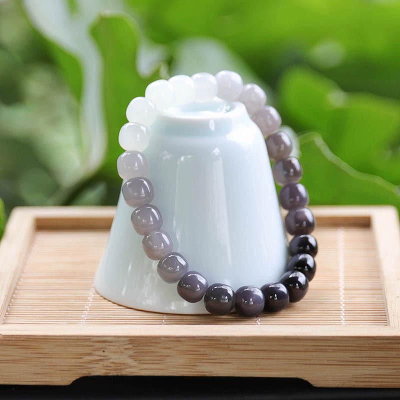 Fashion Jewelry Natural Hetian Jade Bracelets Smoky Purple Gradient Jade