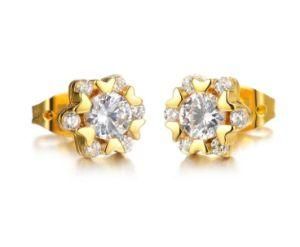 18K Plating Gold Color Earrings for Women Bridal Jewelry Gold Color Earrings Gift Brincos Hoop Earrings Anti Allergy