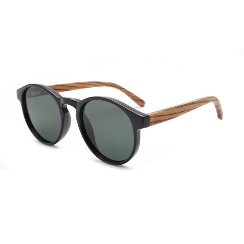 2022 Custom Logo Black Round Frame Sunglasses for Unisex
