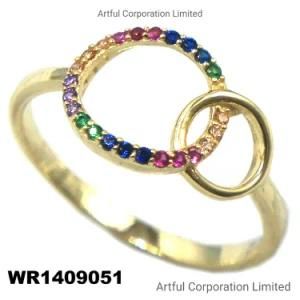 Gold Plating 925 Sterling Silver Ring with Customized Design