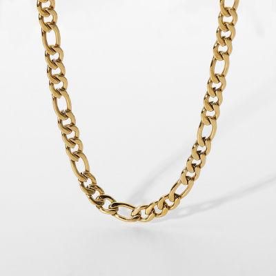 18K Gold Plated Nk 3: 1 Chain Necklace Stainless Steel Chain Jewelry for Women and Girls