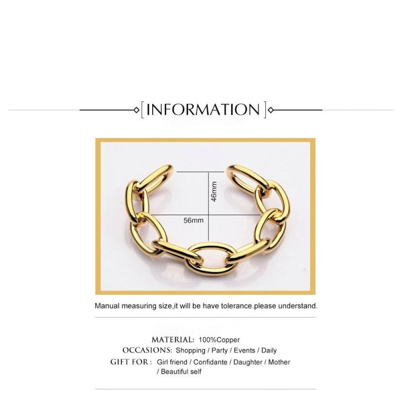 High-Quality Polishing 100% Copper Bracelet with 18K Gold Plating