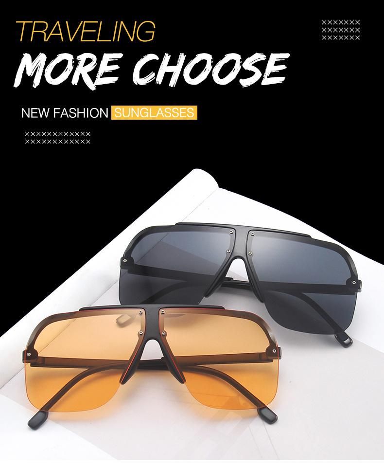 Retro Big Frame Glasses Retro Sunglasses Bright Black Sunglasses