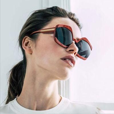 UV400 Resistant Ready to Ship Women Oversized Fashion Tr90 Sunglasses