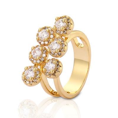 Fashion Women Silver 18K Gold Plated Stainless Steel Wedding Engagement Finger Rings Jewelry Design