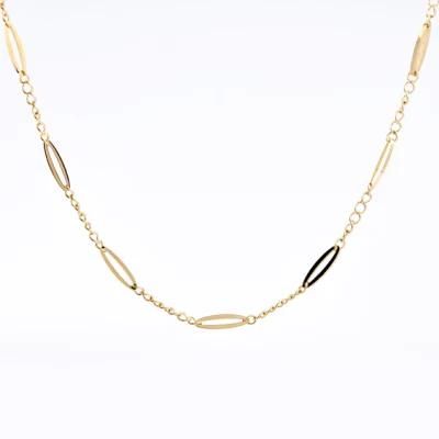 Wholesale Ladies Stainless Steel Necklace Accessories 14K 18K Gold Plating Elegant Fashion Jewelry