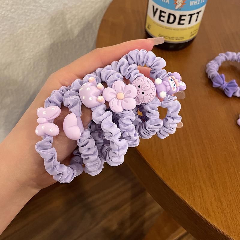 2022 New Very Peri Hair Ring Korean Hair Rope Purple Rubber Band Ball Hair Accessories