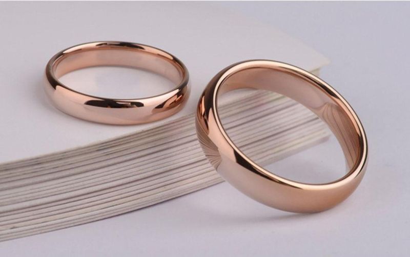 Couple Ring Gold Men and Women Ring IP18K Rose Gold Ring Korean Version Factory Wholesale Tst2834