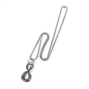 Stainless Steel Figure Eight Python Pendant Necklace