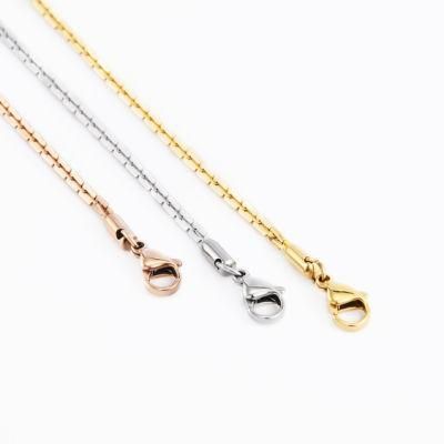 Gold Plated Boston Snake Chain Necklace for Stainless Steel Jewelry Making