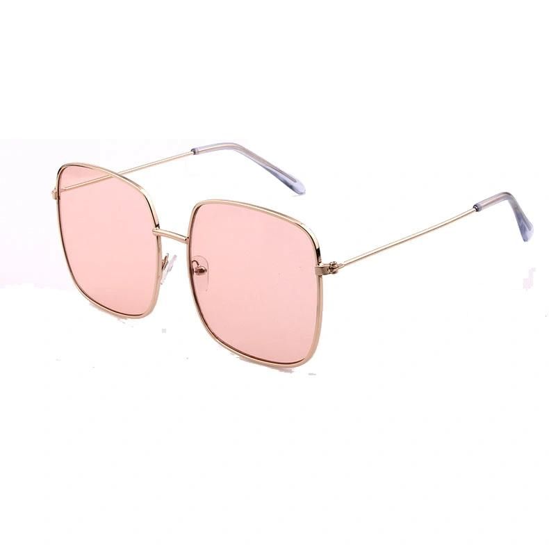 2018 Hot Selling Square Shape Fashion Metal Sunglasses