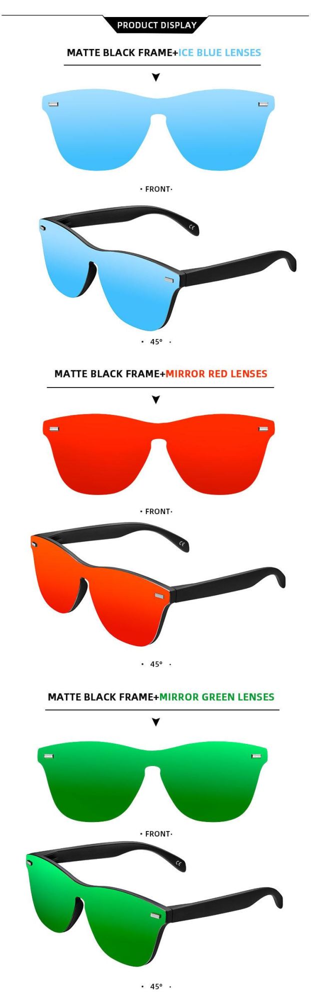Ultralight Tr90 Glasses Frame Square Sun Glasses Male UV400 Travel Goggle Mirror Polarized Sunglasses