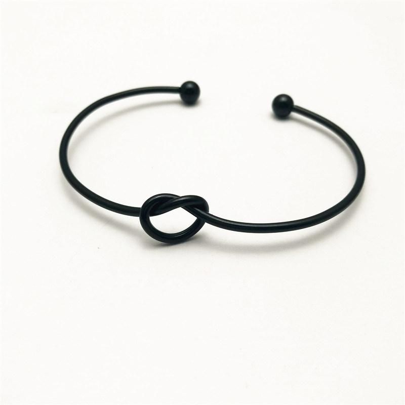 Fashion Jewelry Open Love Knot Bangle Rose Gold Bracelet