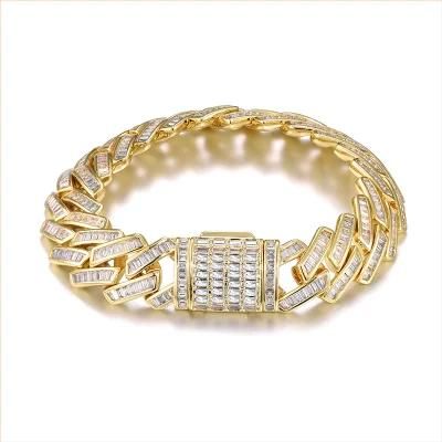 Fashion Jewelry New Design Copper Alloy Gold Hand Zircon Bracelet