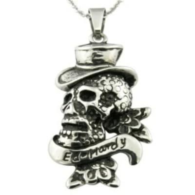 Men&prime;s Silver Punk Skull Movie Pendant