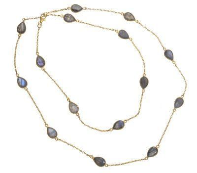 Labradorite Gemstone Necklace Chain