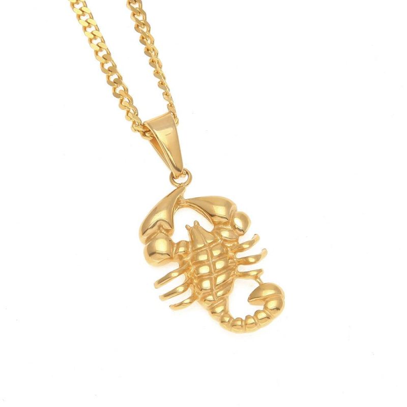 Hip-Hop Vacuum Color-Protected Electroplated Stainless Steel Pendant Neckalce