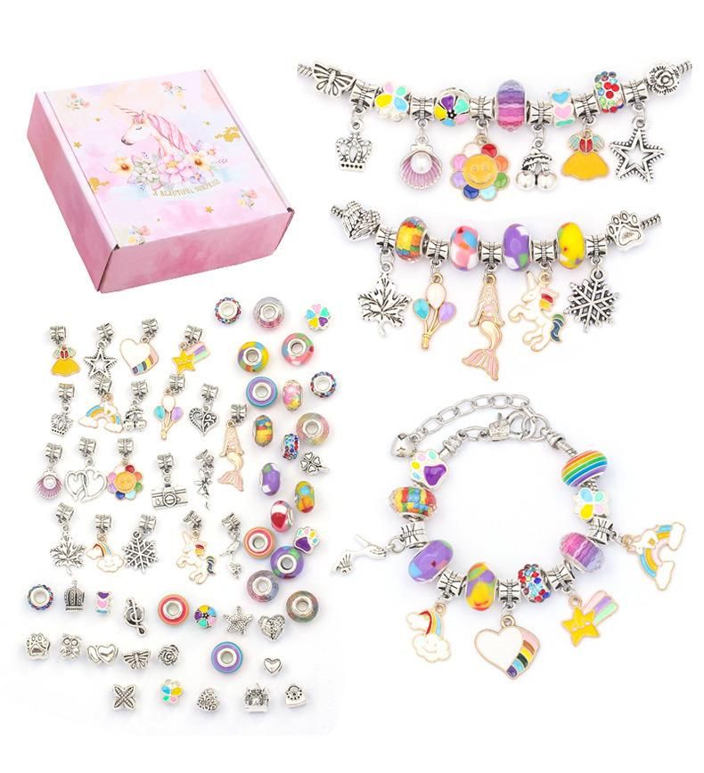 Crystal Beads Jewelry Gift Set Charm DIY Bracelet Making Kit
