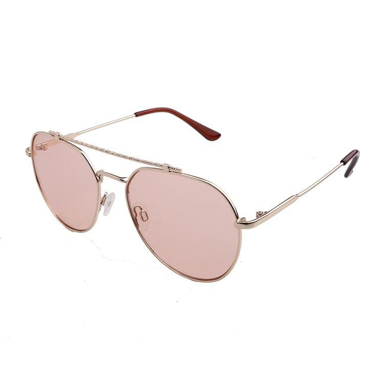 Bkf9016 Pink Lense Metal Sunglasses