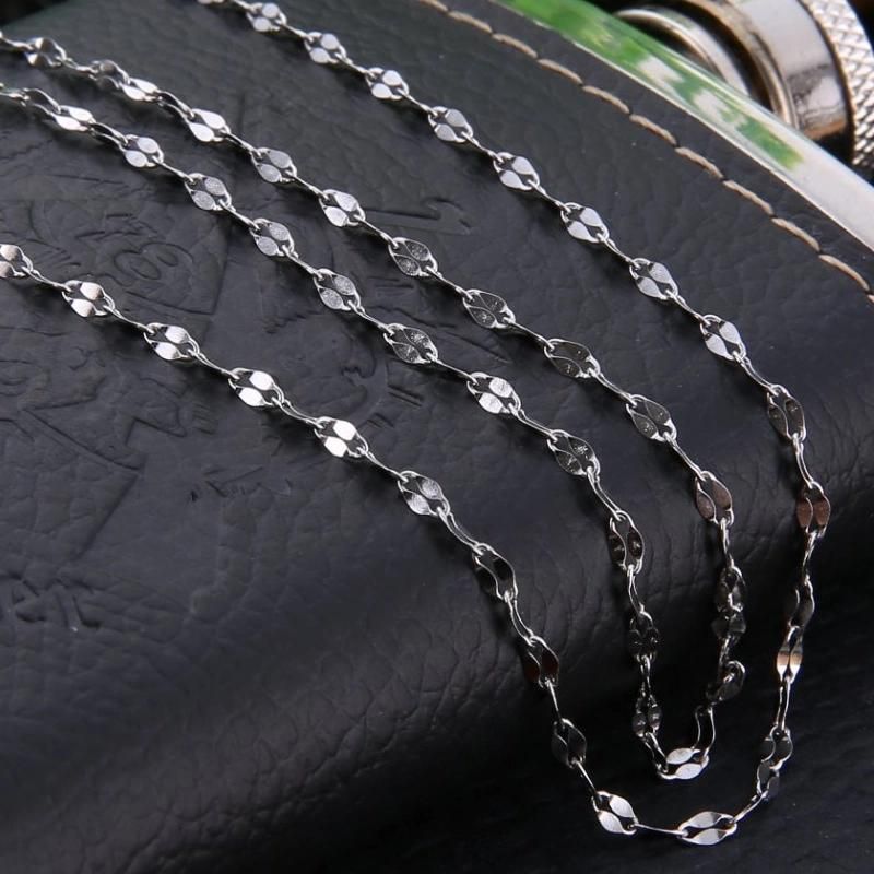 Wholesale Fashion 316L Stainless Steel Anti Tarnish Real Gold Plated Lip Chain Link Necklace for Ladies