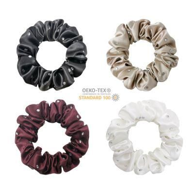 Crystal Silk Scrunchies for Luxury Style with High Quality Woman